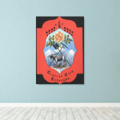 コロラド州セントラルシティ – オフィシャルシティシールビュー キャンバスプリント (インサイチュ (ウッドフロア))