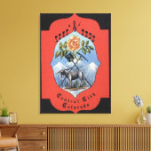 コロラド州セントラルシティ – オフィシャルシティシールビュー キャンバスプリント (インサイチュ (リビング))