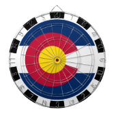 コロラド州ダートボードUSAおよびコロラド州旗/ゲームボード ダーツボード (正面)