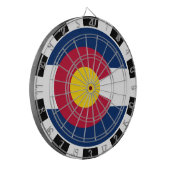 コロラド州ダートボードUSAおよびコロラド州旗/ゲームボード ダーツボード (正面左)