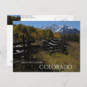 コロラド州テルライド近くのダラスディバイド沖 ポストカード (正面/裏面)