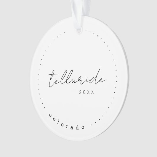 コロラド州テルライドCO旅行統一された州シンプル オーナメント (正面)