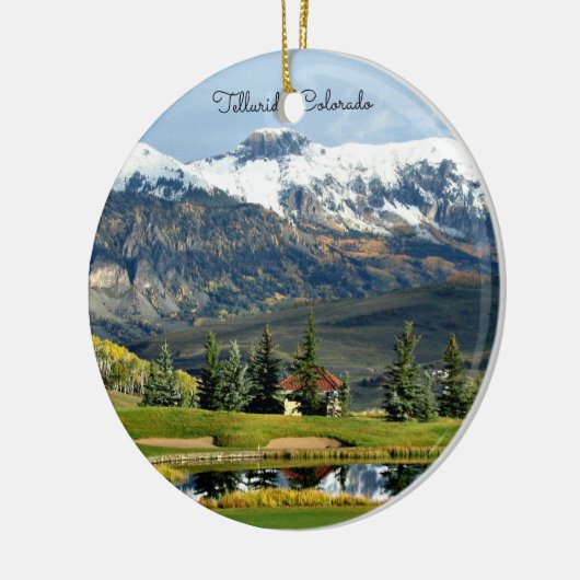 コロラド州テルル – 美しい風景の写真 セラミックオーナメント (左)
