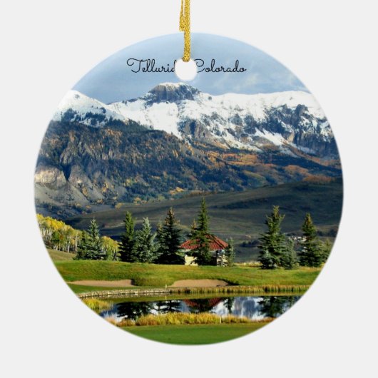 コロラド州テルル – 美しい風景の写真 セラミックオーナメント (裏面)