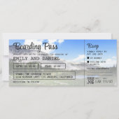 コロラド州デスティネーションボー結婚ディングパス 招待状 (正面)