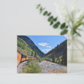 コロラド州デュランゴに戻る狭軌列車 ポストカード (スタンド正面)