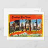 コロラド州デンバーからのヴィンテージの挨拶 ポストカード (正面/裏面)