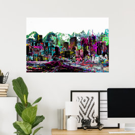 コロラド州デンバーにあるグラフィティ ポスター