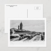 コロラド州デンバーにあるユニオンデポ駅ヴィンテージ ポストカード (正面/裏面)