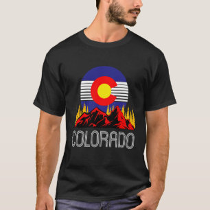 コロラド州デンバーフラッグスーベリーマウンテンヴィンタ Tシャツ