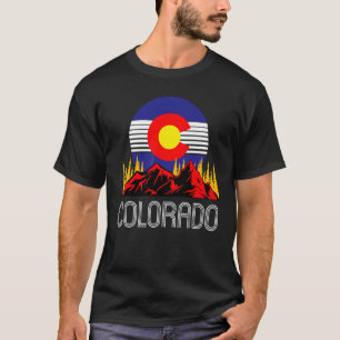 コロラド州デンバーフラッグスーベリーマウンテンヴィンタ Tシャツ