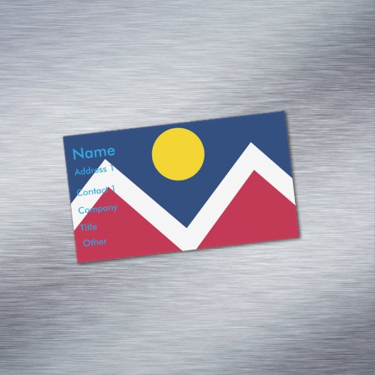 コロラド州デンバー州旗と名刺マグネット マグネット名刺 (インサイチュ)