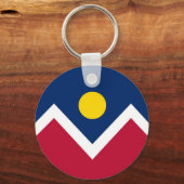 コロラド州デンバー州旗を持つキーチェーン州 キーホルダー (正面)