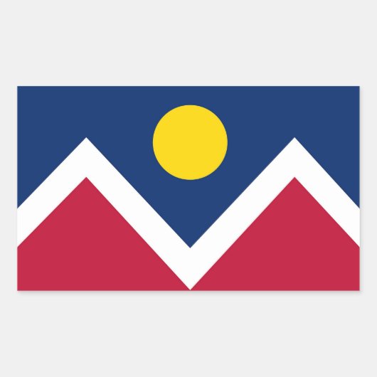コロラド州デンバー州旗を貼った長方形シール 長方形シール (正面)