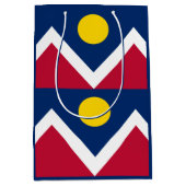 コロラド州デンバー州旗 ミディアムペーパーバッグ (正面)