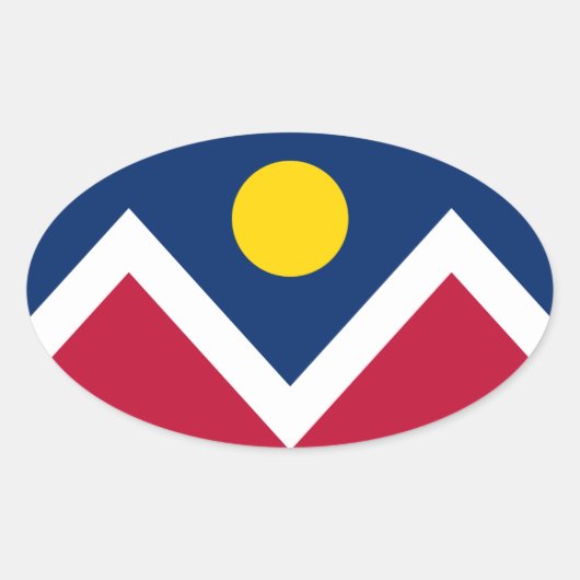 コロラド州デンバー州旗 楕円形シール (正面)