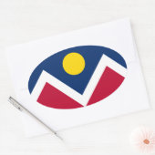 コロラド州デンバー州旗 楕円形シール (封筒)