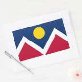 コロラド州デンバー州旗 長方形シール (封筒)