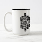 コロラド州デンバー州(ブラック・インク) ツートーンマグカップ (左)