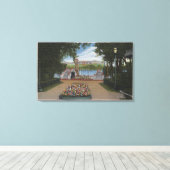 コロラド州デンバー – ロードレイクのスピードボート キャンバスプリント (インサイチュ (ウッドフロア))