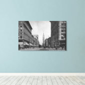 コロラド州デンバー – 見下ろす16通りビュー キャンバスプリント (インサイチュ (ウッドフロア))