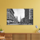 コロラド州デンバー – 見下ろす16通りビュー キャンバスプリント (インサイチュ (リビング))