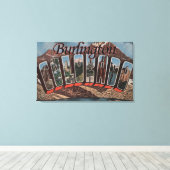 コロラド州バーリントン – ラージレターのシーン キャンバスプリント (インサイチュ (ウッドフロア))