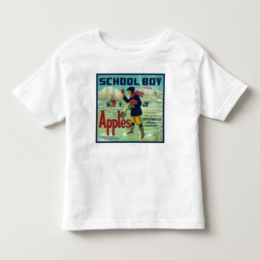 コロラド州パオニア – School Boy Apple Label トドラーTシャツ (正面)