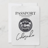 コロラド州パスポートウェディング 招待状 (裏面)