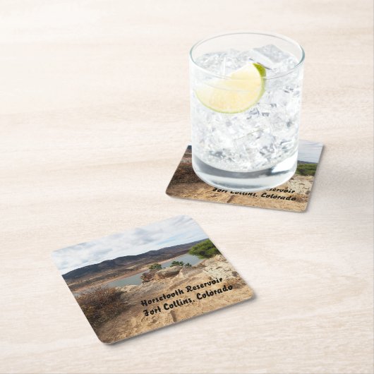 コロラド州フォートコリンズのHorstoth Reservoir スクエアペーパーコースター (インサイチュ)