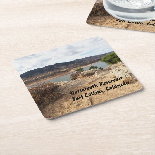 コロラド州フォートコリンズのHorstoth Reservoir スクエアペーパーコースター (アングル)