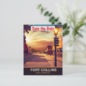 コロラド州フォートコリンズ、旅行はがき、 セーブザデート (スタンド正面)