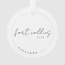 コロラド州フォートコリンズCOトラベル統一された州 オーナメント