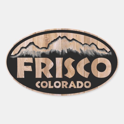 コロラド州フリスコの木の標識オーバルシール 楕円形シール (正面)