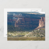 コロラド州フルイタ州,デビルズキャニオン ポストカード (正面/裏面)