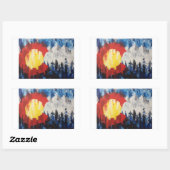 コロラド州ブルーレイマウンテン国旗のシール 長方形シール (シート)