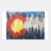 コロラド州ブルーレイマウンテン国旗のシール 長方形シール (正面)