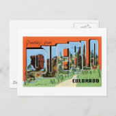 コロラド州プエブロからの挨拶 ポストカード (正面/裏面)