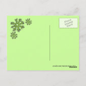 コロラド州ベイルのネオングリーンのテーマのスキーヤーのポストカード ポストカード (裏面)