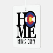 コロラド州ホームビーバークリーク メタルオーナメント (正面左)
