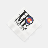 コロラド州ホームビーバークリーク 縁ありカクテルナプキン (角)