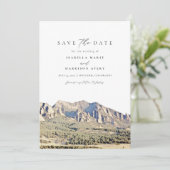 コロラド州ボルダーの水彩画を使った旅行のお知らせを保存しよう 招待状 (スタンド正面)