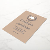 コロラド州マップシンプルデスティネーションウェディング 箔招待状 (回転した状態)