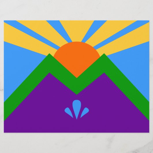 コロラド州マニトー州旗春付きレターヘッド レターヘッド (正面)