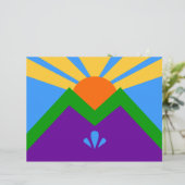 コロラド州マニトー州旗春付きレターヘッド レターヘッド (スタンド正面)