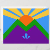 コロラド州マニトー州旗春付きレターヘッド レターヘッド (正面/裏面)