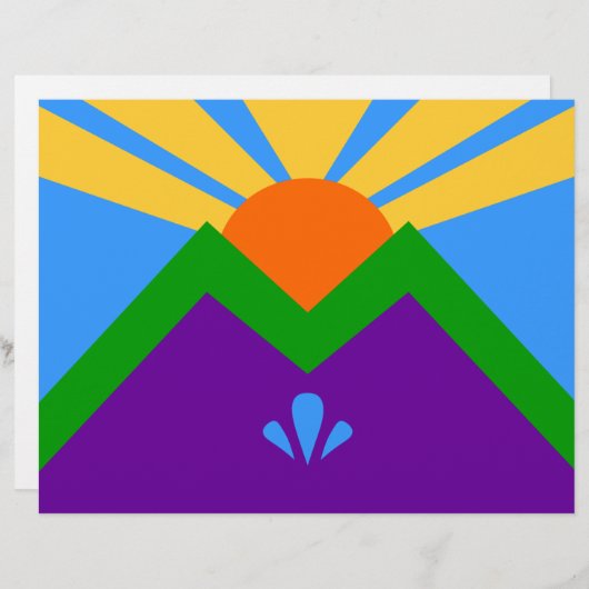 コロラド州マニトー州旗春付きレターヘッド レターヘッド (正面/裏面)