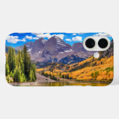 コロラド州マルーンベルズ《植物》アスペン Case-Mate iPhoneケース (裏面 (横))