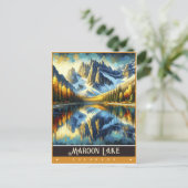 コロラド州マルーン湖 |ヴィンテージ絵画ー ポストカード (スタンド正面)