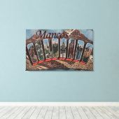 コロラド州マンコス – ラージレターのシーン キャンバスプリント (インサイチュ (ウッドフロア))